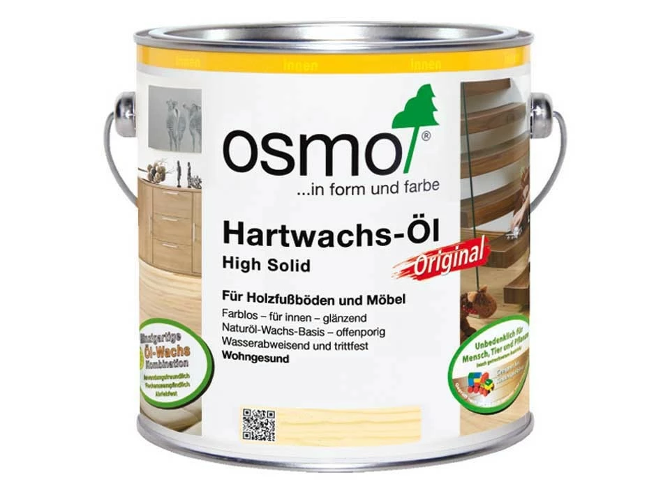 <p><strong>Osmo Hartwachs-Öl</strong></p><p>Seidenmatt 2,5 Liter</p>