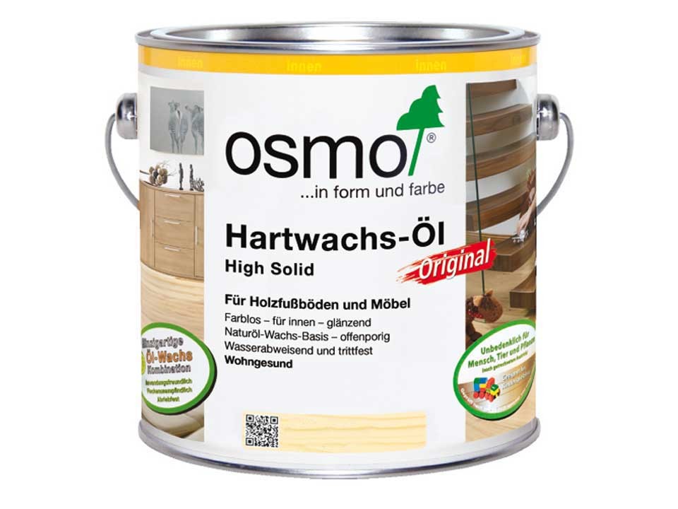 <p><strong>Osmo Hartwachs-Öl</strong></p><p>Weiß 3040, 0,75 Liter</p>
